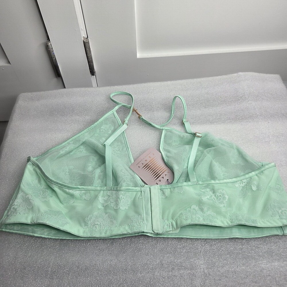 Savage X Fenty Mint Green Lace Unlined Bralette Size 3X NWT - Picture 6 of 9